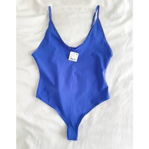 Free People BodySuit Women's Medium Blue Adjustable Strap Pull On